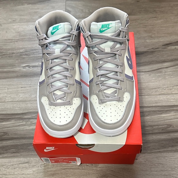 Nike Shoes - Nike Gray and White High-Top Sneakers